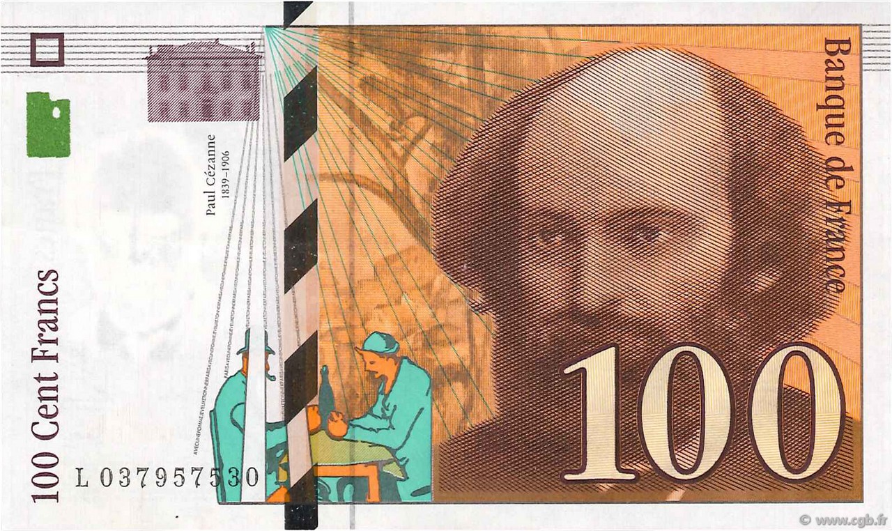 100 Francs CÉZANNE FRANCE  1997 F.74.01 XF