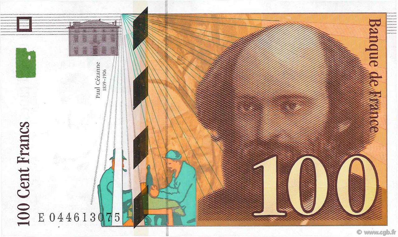 100 Francs CÉZANNE FRANCIA  1998 F.74.02 EBC
