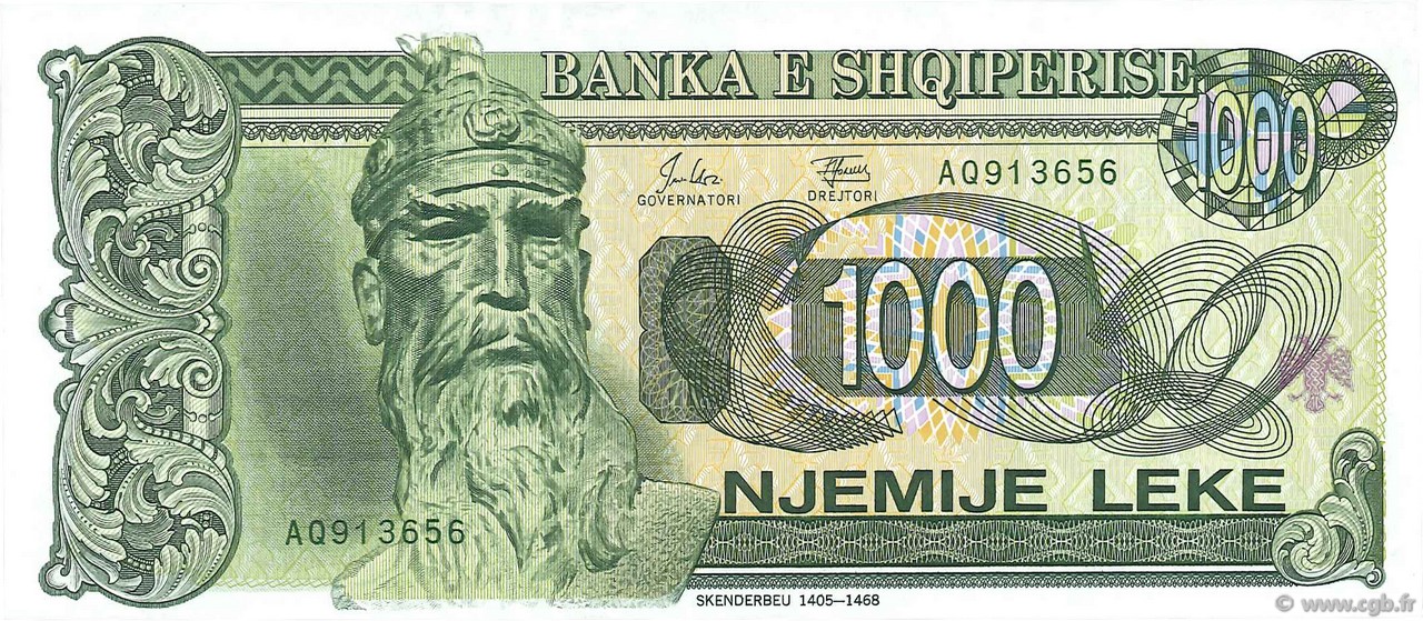 1000 Lekë ALBANIEN  1994 P.58a fST+
