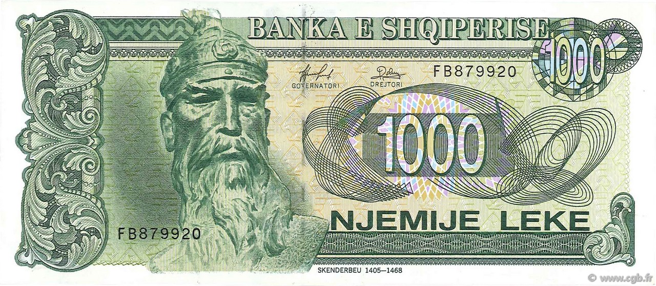 1000 Lekë ALBANIEN  1995 P.61b fST+