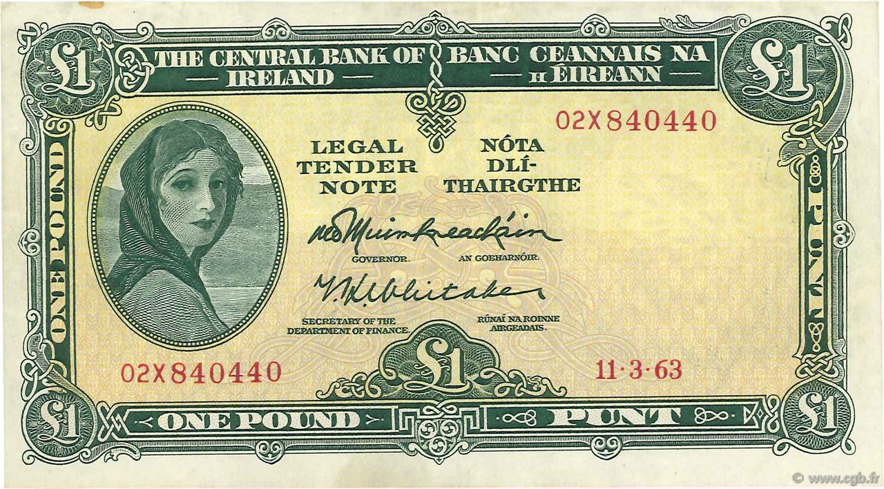 1 Pound IRLANDA  1963 P.064a MBC