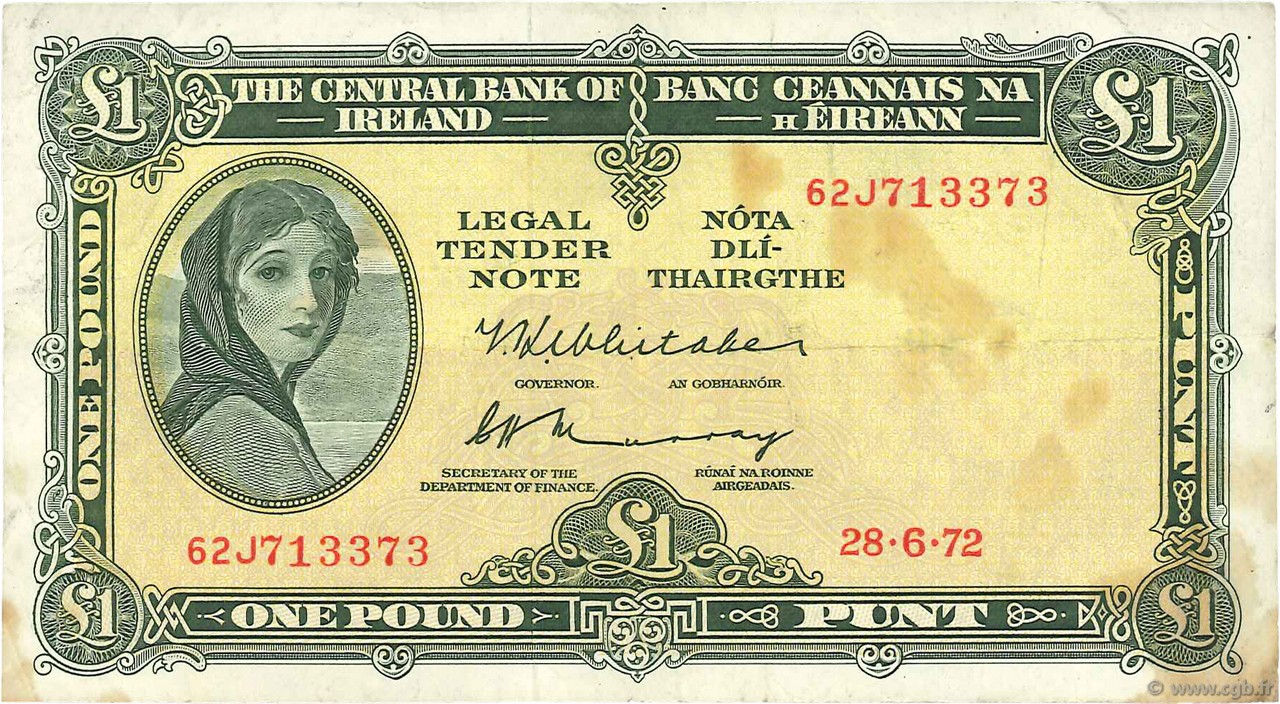 1 Pound IRLAND  1972 P.064c fSS