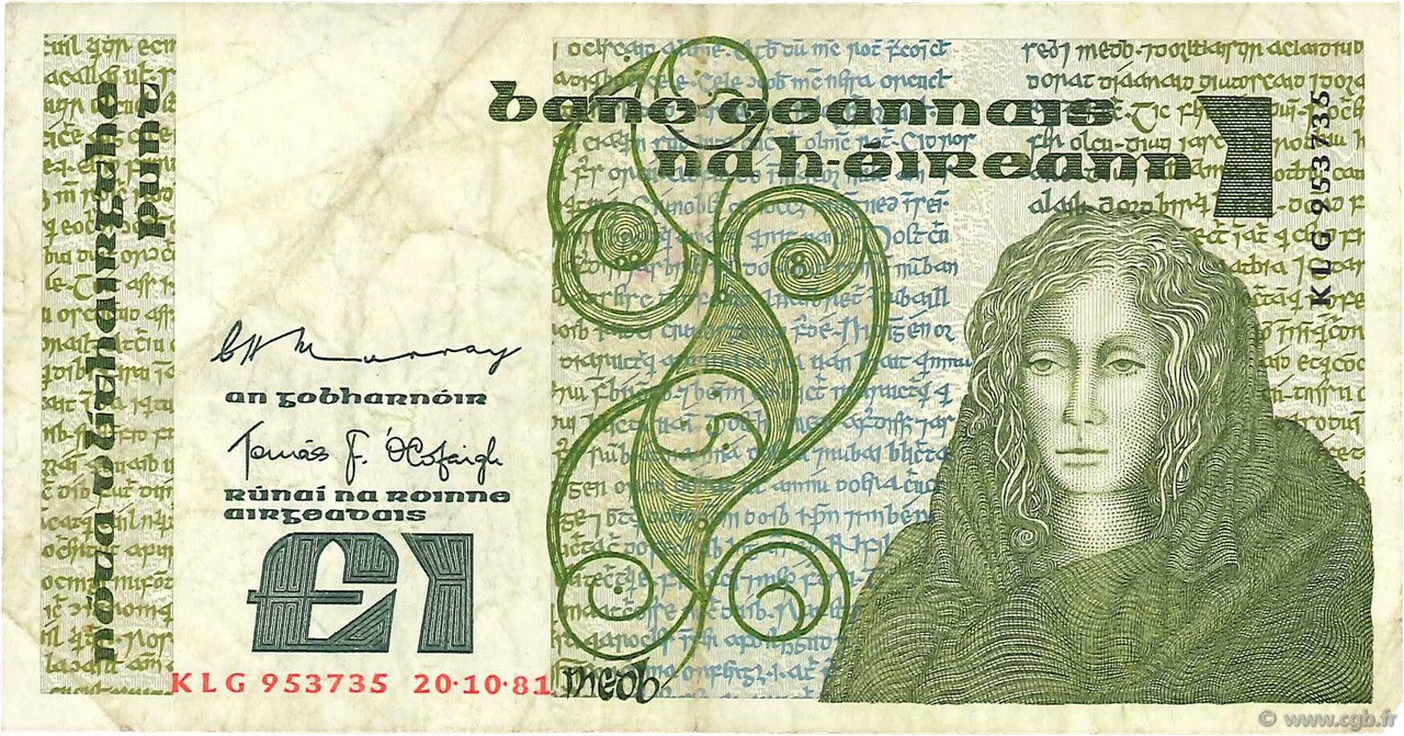 1 Pound IRLANDE  1978 P.070b TTB
