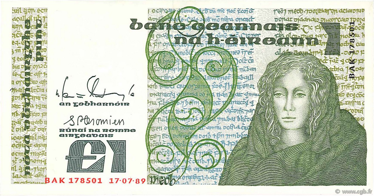 1 Pound IRLAND  1988 P.070d fST+