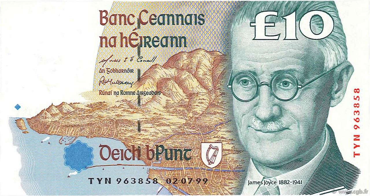 10 Pounds IRELAND REPUBLIC  1999 P.076b UNC