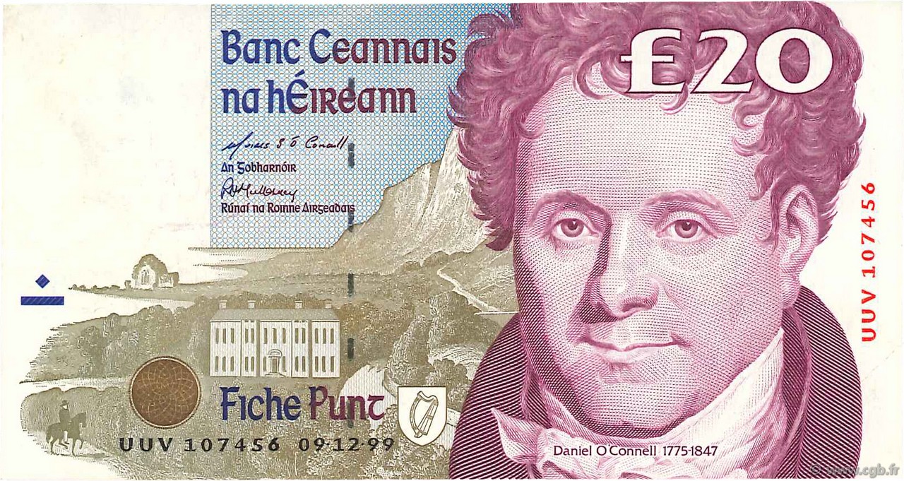 20 Pounds IRELAND REPUBLIC  1999 P.077b VF+