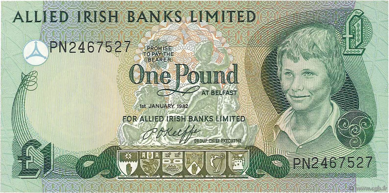 1 Pound NORTHERN IRELAND  1982 P.001a q.FDC