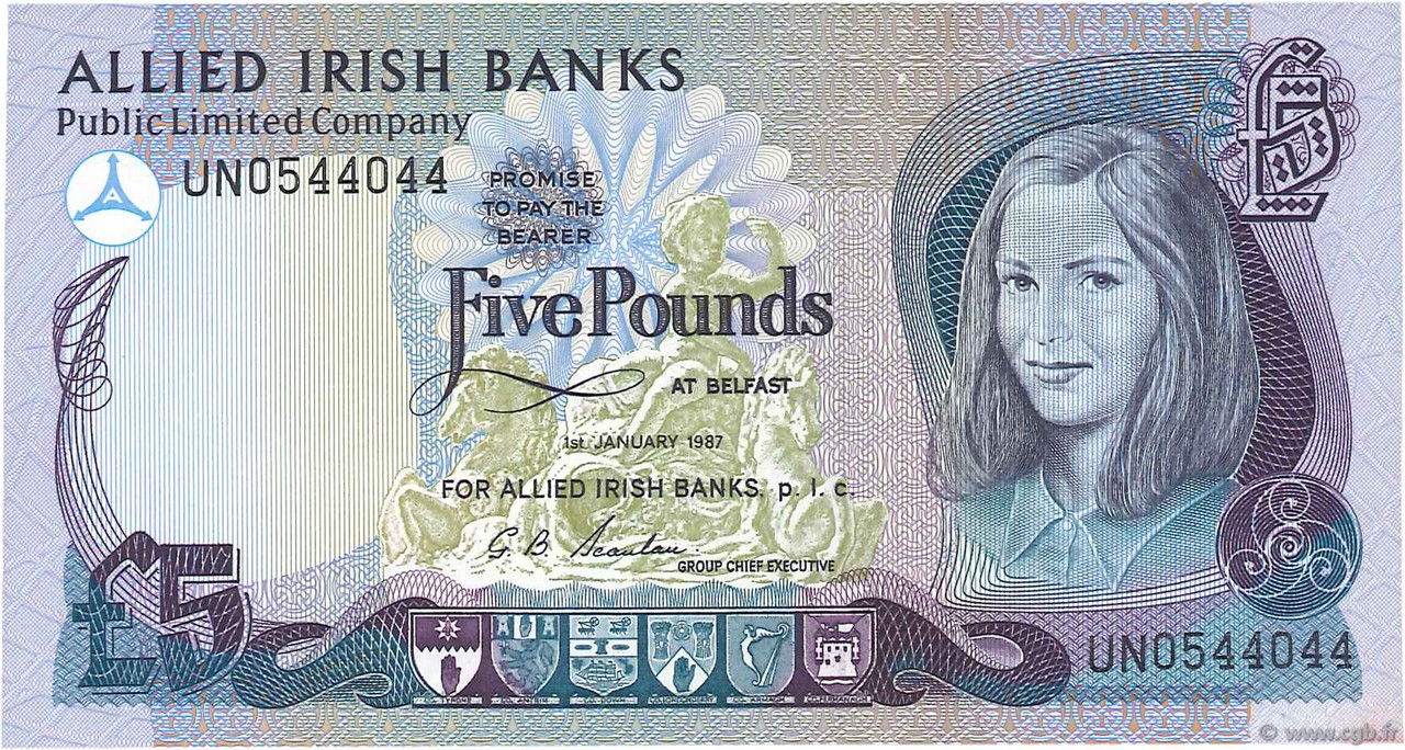 5 Pounds NORTHERN IRELAND  1987 P.006a ST