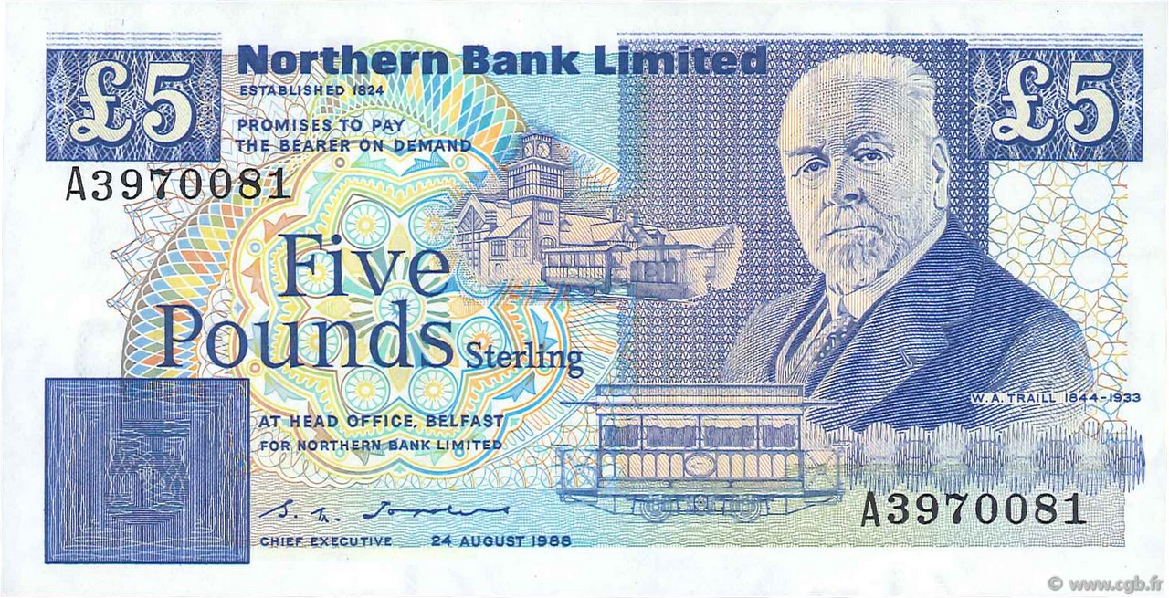 5 Pounds NORTHERN IRELAND  1988 P.193a FDC