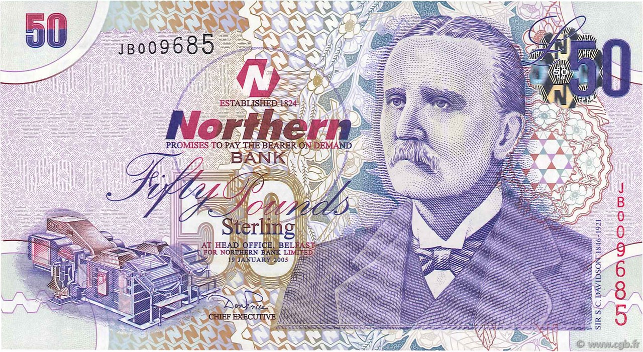 50 Pounds NORTHERN IRELAND  2005 P.208a FDC