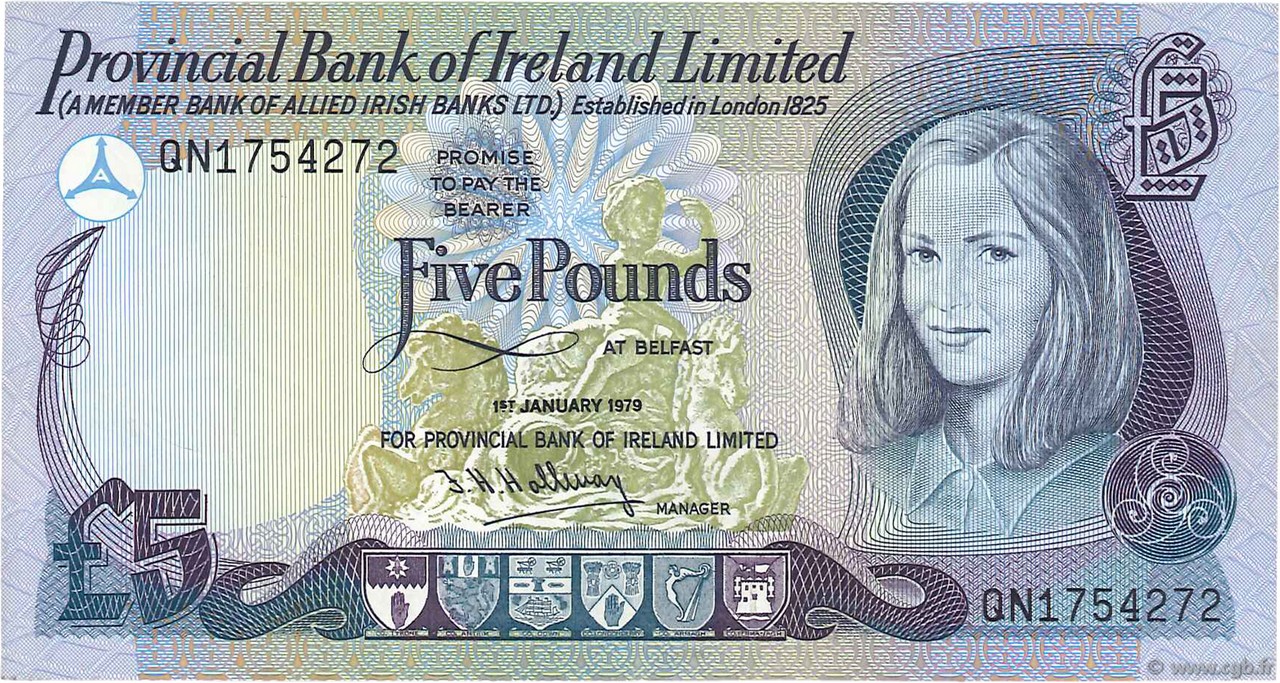 5 Pounds NORTHERN IRELAND  1979 P.248b VF+