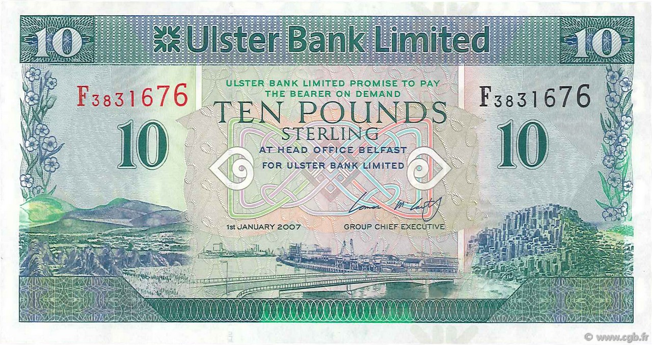 10 Pounds NORTHERN IRELAND  2007 P.341 SC+