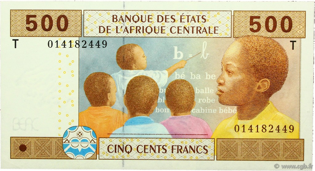 500 Francs ZENTRALAFRIKANISCHE LÄNDER  2002 P.106T fST+