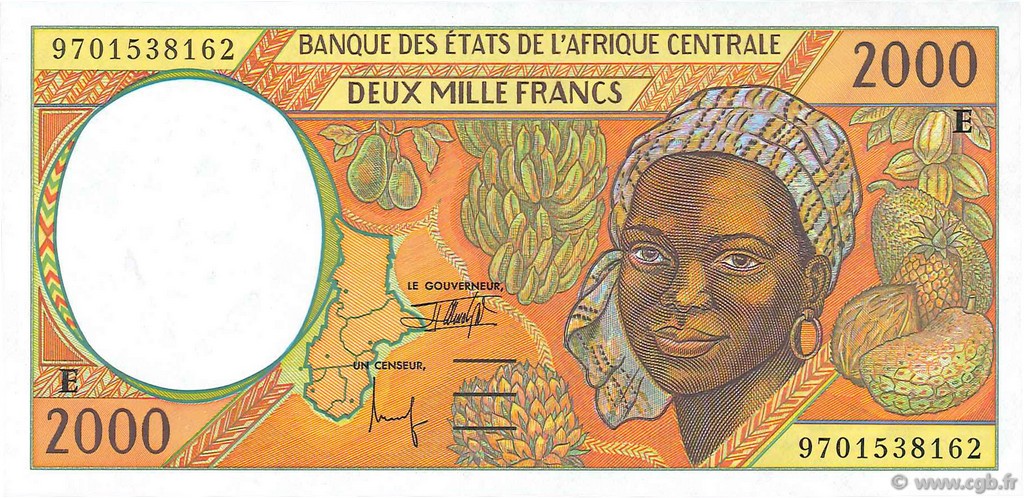 2000 Francs CENTRAL AFRICAN STATES  1997 P.203Ed UNC