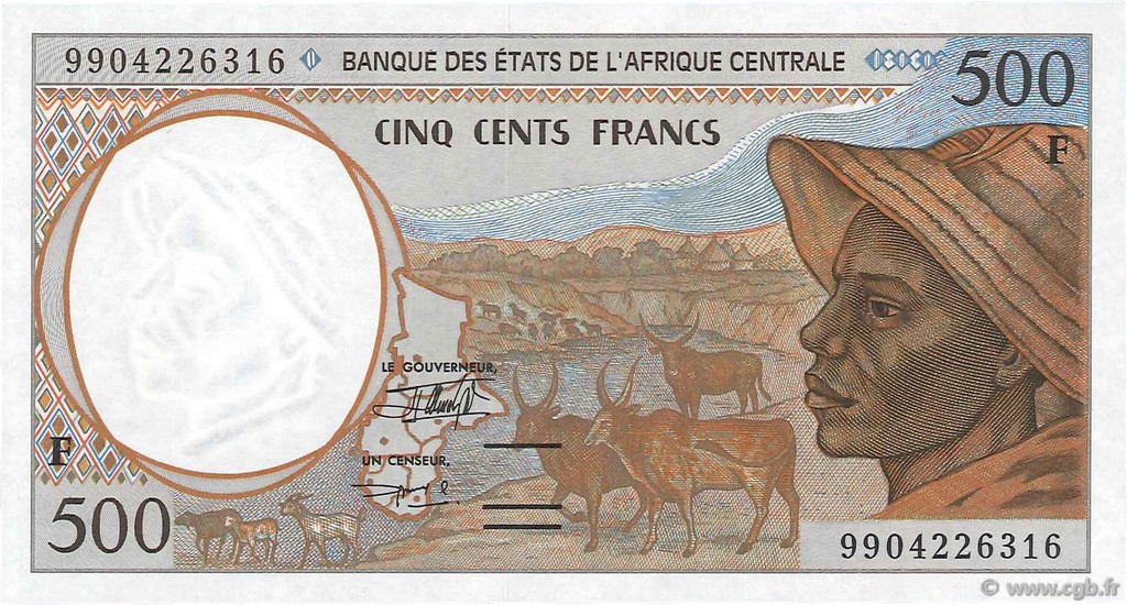 500 Francs ÉTATS DE L AFRIQUE CENTRALE  1999 P.301Ff NEUF