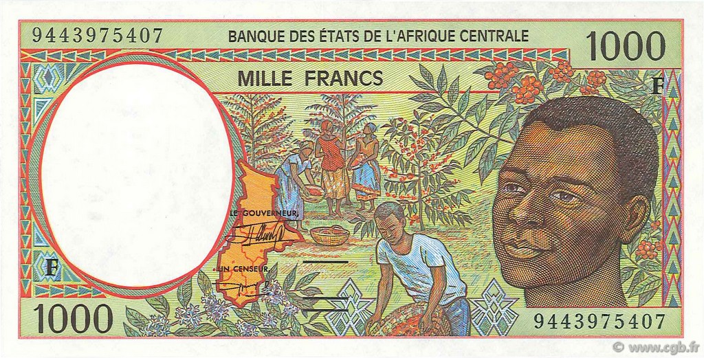 1000 Francs CENTRAL AFRICAN STATES  1994 P.302Fb UNC