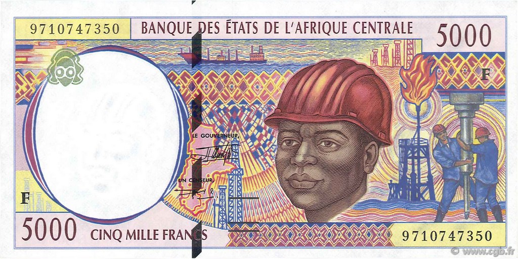5000 Francs ÉTATS DE L AFRIQUE CENTRALE  1997 P.304Fc SPL