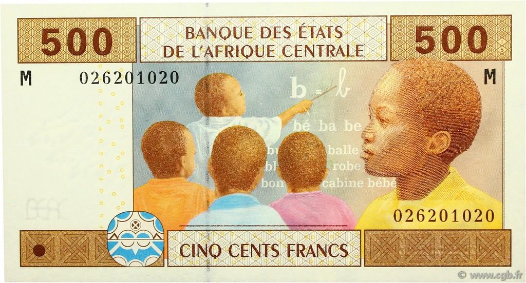 500 Francs STATI DI L  AFRICA CENTRALE  2002 P.306M FDC