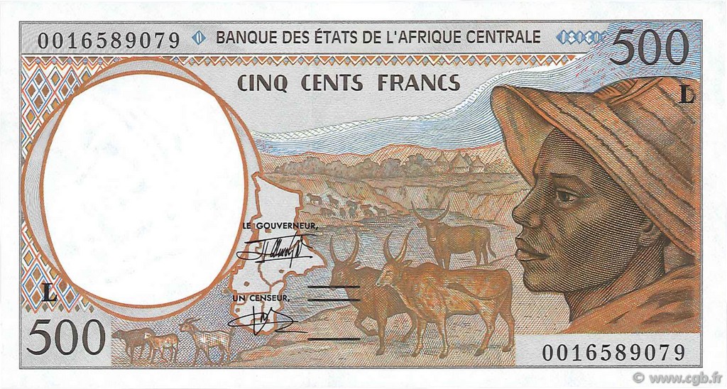 500 Francs ÉTATS DE L AFRIQUE CENTRALE  2000 P.401Lg NEUF