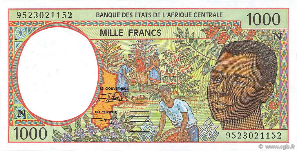 1000 Francs ÉTATS DE L AFRIQUE CENTRALE  1995 P.502Nc NEUF