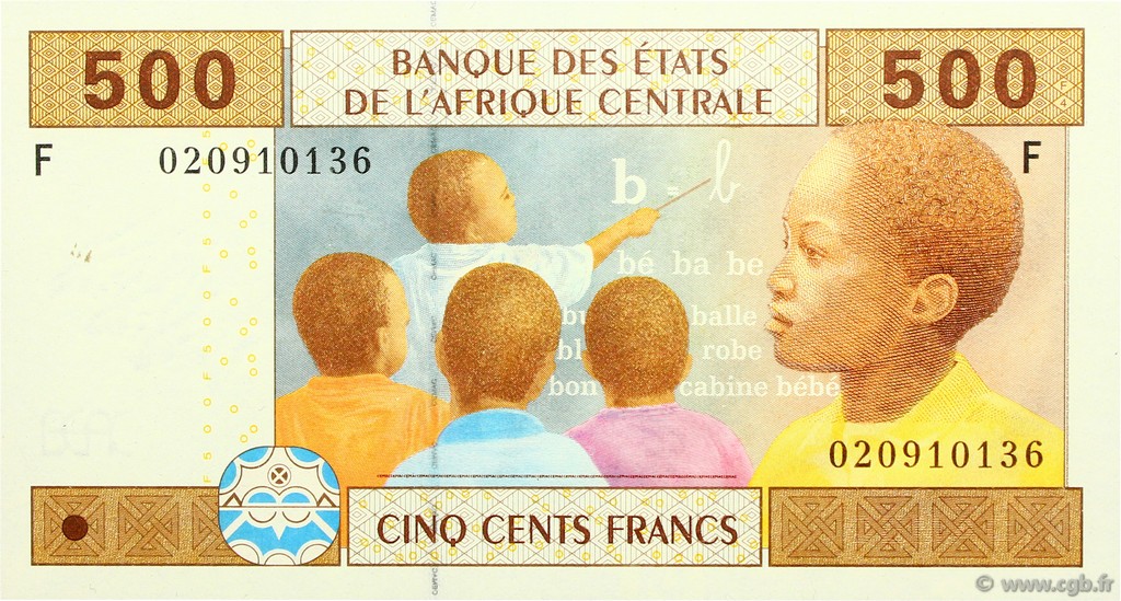 500 Francs ZENTRALAFRIKANISCHE LÄNDER  2002 P.506Fa ST