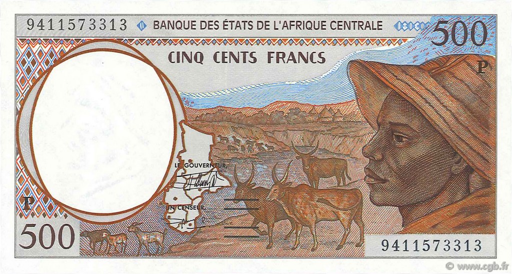 500 Francs ESTADOS DE ÁFRICA CENTRAL
  1994 P.601Pb FDC