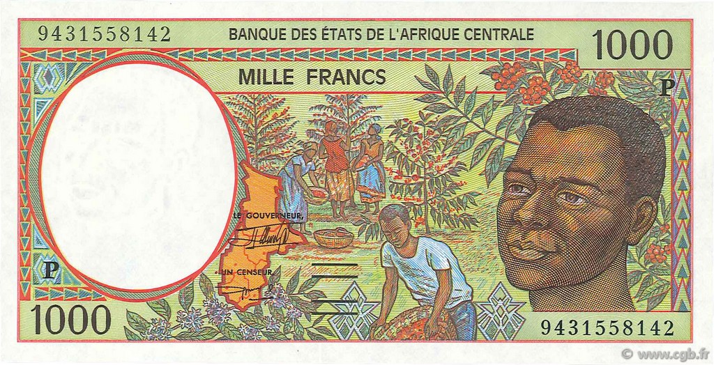 1000 Francs CENTRAL AFRICAN STATES  1994 P.602Pb UNC