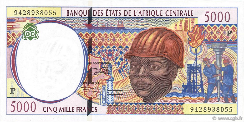 5000 Francs STATI DI L  AFRICA CENTRALE  1994 P.604Pa FDC