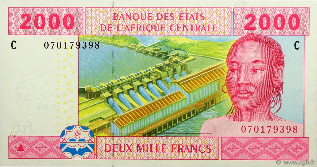 2000 Francs ESTADOS DE ÁFRICA CENTRAL
  2002 P.608C FDC