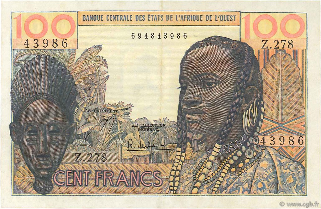 100 Francs ÉTATS DE L AFRIQUE DE L OUEST  1965 P.002b SUP