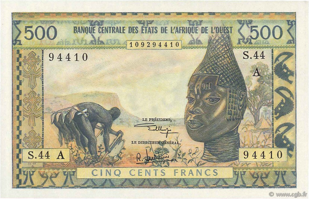 500 Francs ÉTATS DE L AFRIQUE DE L OUEST  1970 P.102Aj pr.NEUF