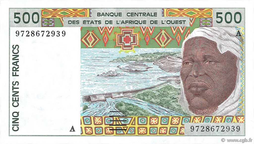 500 Francs WEST AFRICAN STATES  1997 P.110Ag UNC