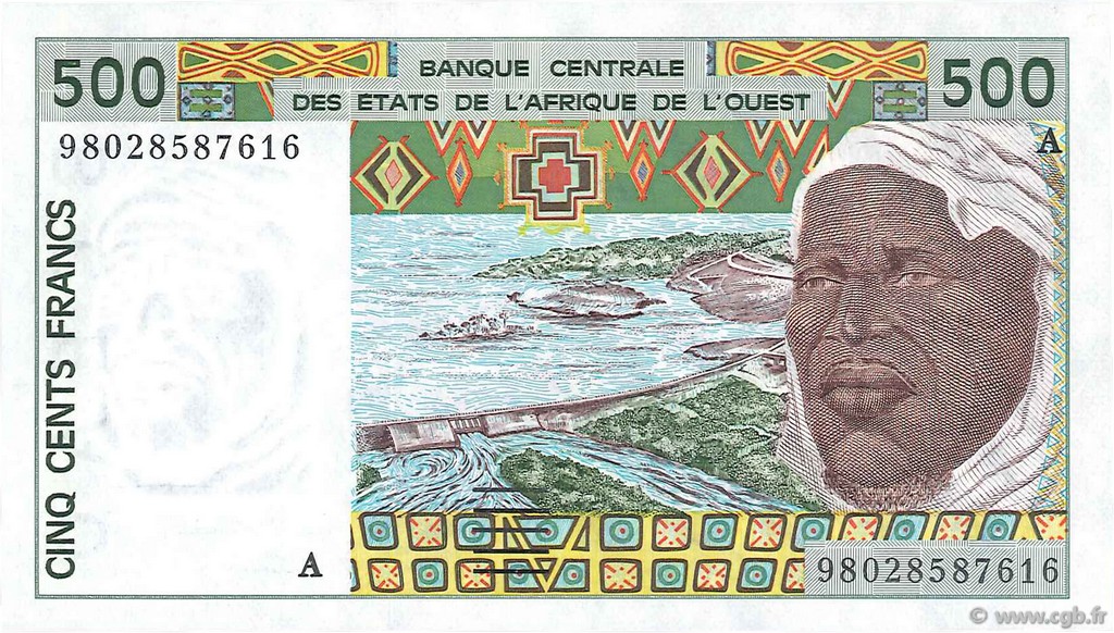 500 Francs WEST AFRIKANISCHE STAATEN  1998 P.110Ai ST