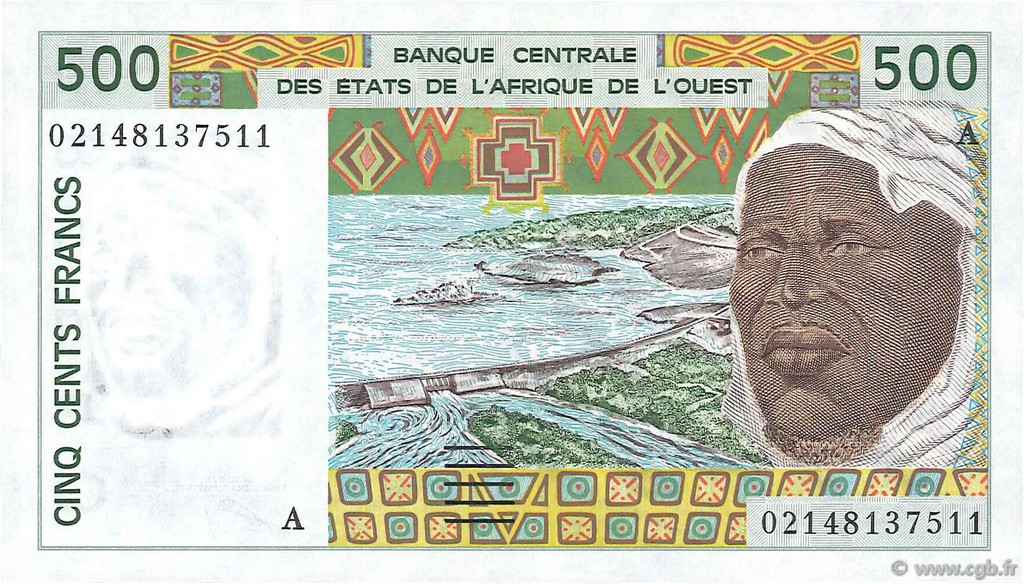 500 Francs WEST AFRICAN STATES  2002 P.110Am UNC-