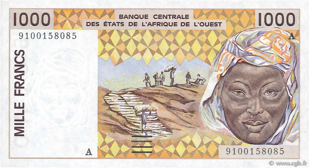 1000 Francs ÉTATS DE L AFRIQUE DE L OUEST  1991 P.111Aa NEUF