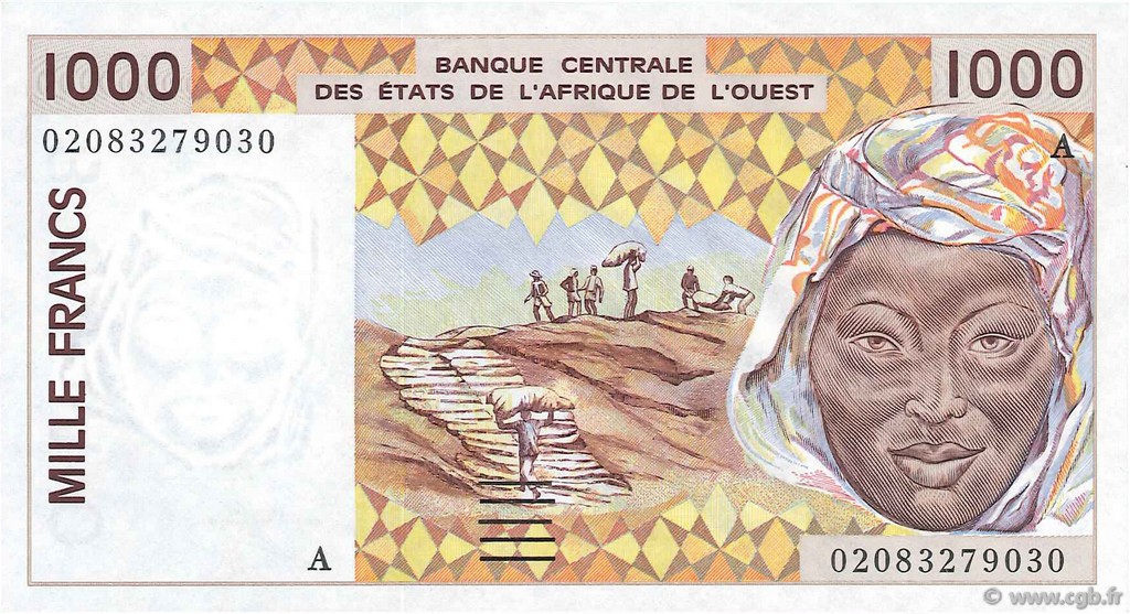 1000 Francs ÉTATS DE L AFRIQUE DE L OUEST  2002 P.111Ak SUP+