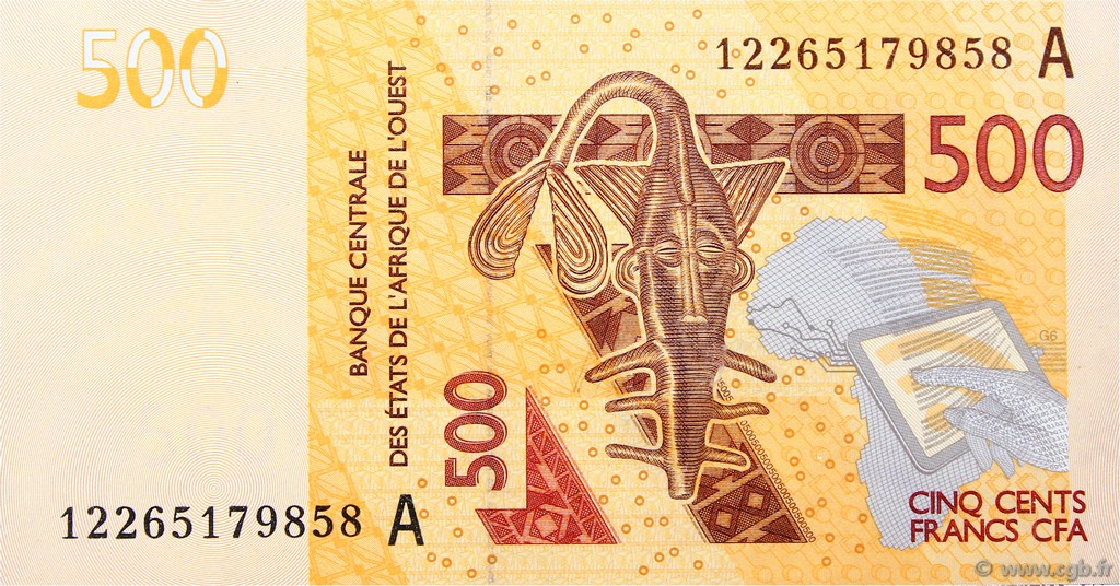 500 Francs WEST AFRICAN STATES  2012 P.119A UNC