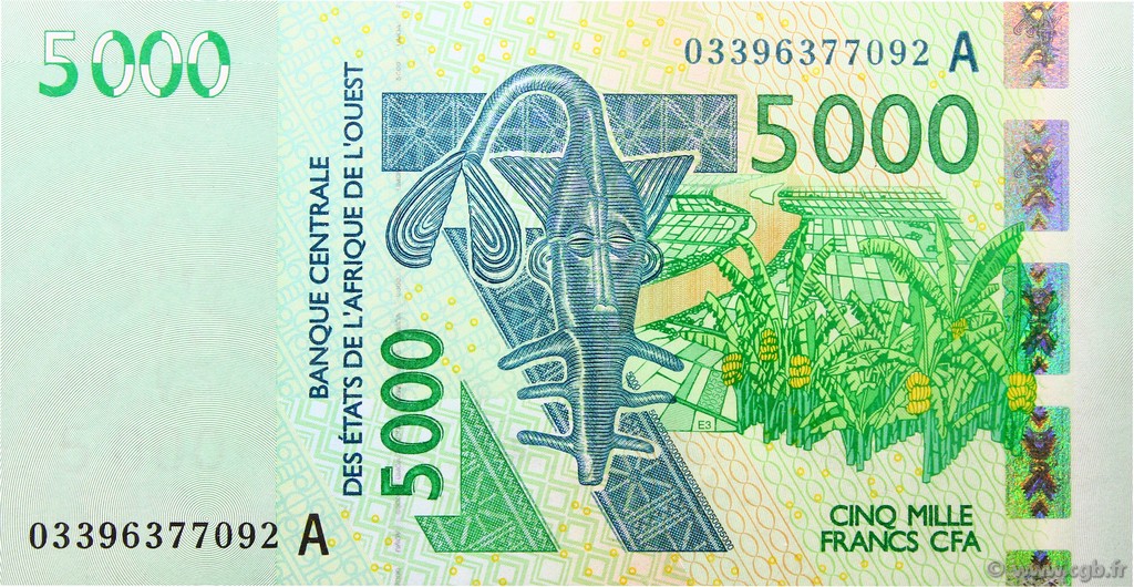 5000 Francs ÉTATS DE L AFRIQUE DE L OUEST  2003 P.117Aa NEUF