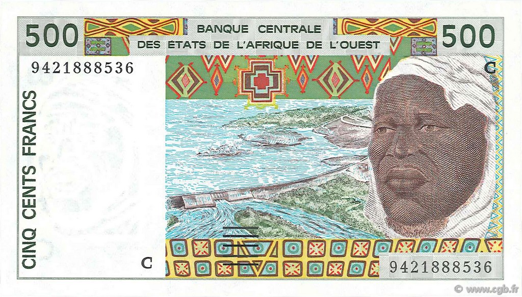 500 Francs STATI AMERICANI AFRICANI  1994 P.310Cd FDC