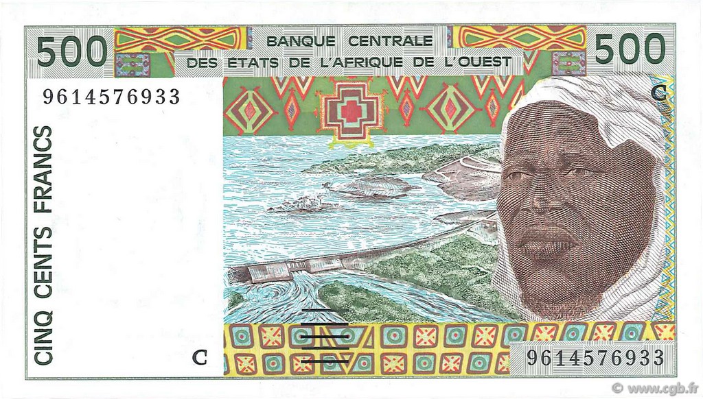 500 Francs WEST AFRIKANISCHE STAATEN  1996 P.310Cf VZ+