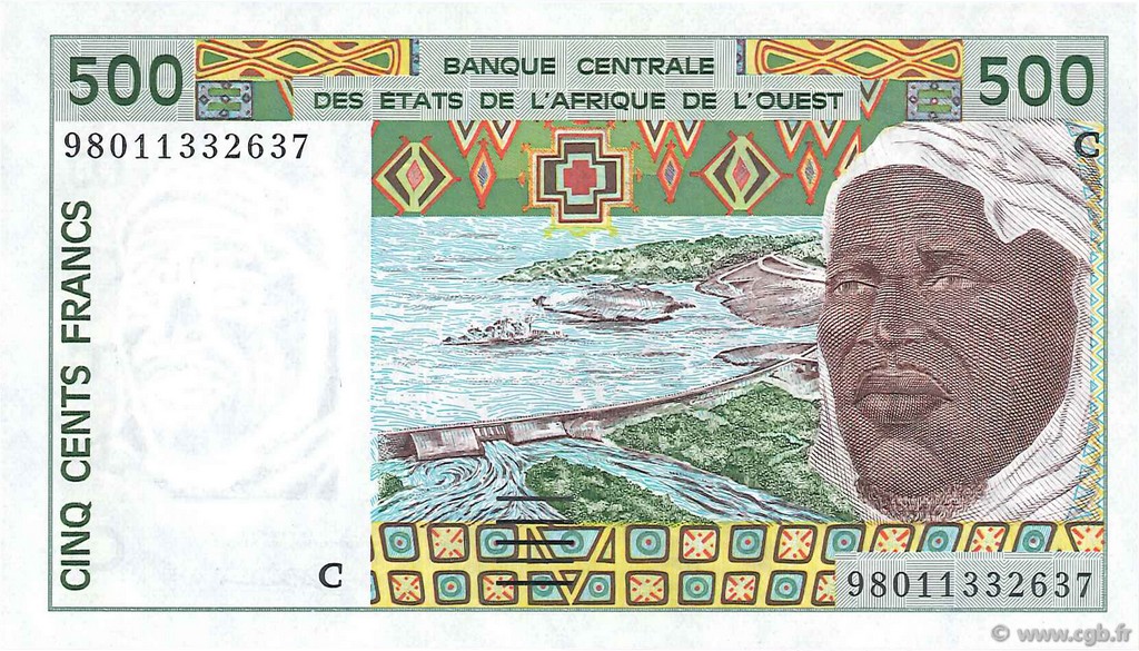 500 Francs STATI AMERICANI AFRICANI  1998 P.310Ci FDC