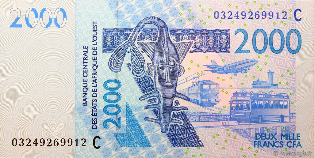 2000 Francs WEST AFRICAN STATES  2003 P.316Ca UNC