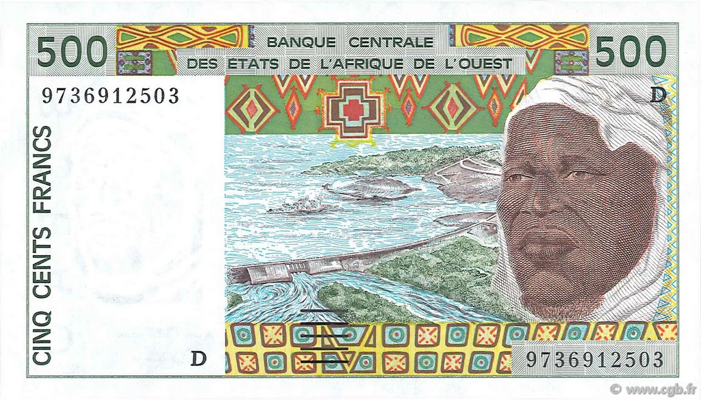 500 Francs ÉTATS DE L AFRIQUE DE L OUEST  1997 P.410Dg NEUF