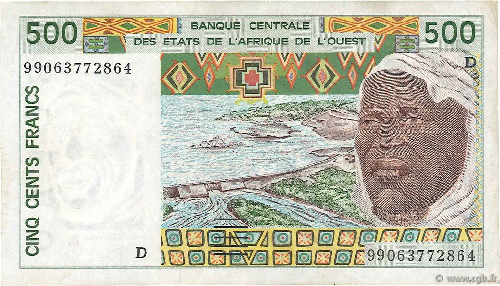 500 Francs ESTADOS DEL OESTE AFRICANO  1999 P.410Dj EBC