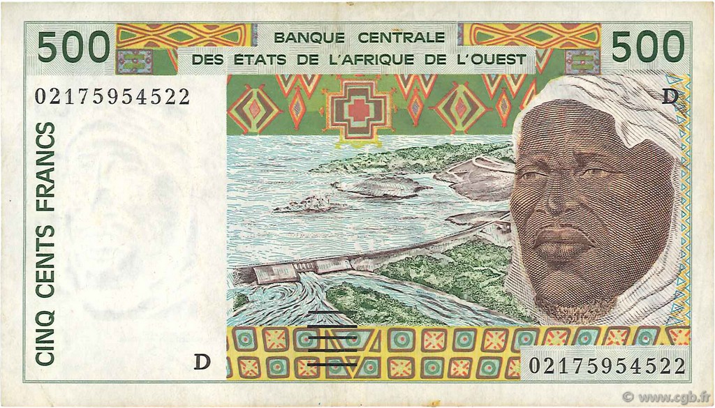 500 Francs ÉTATS DE L AFRIQUE DE L OUEST  2002 P.410Dm TTB