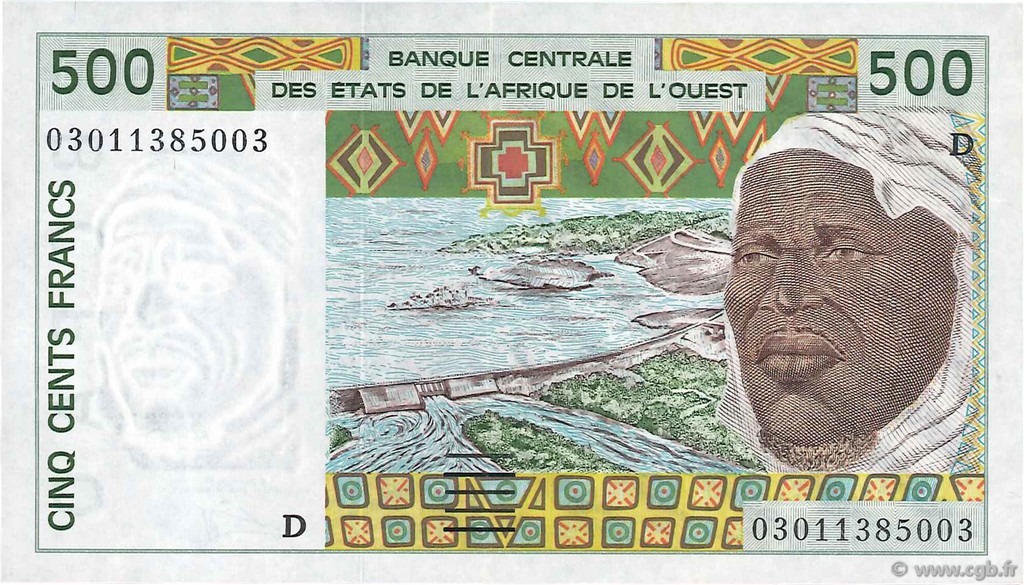 500 Francs ESTADOS DEL OESTE AFRICANO  2003 P.410Dn EBC
