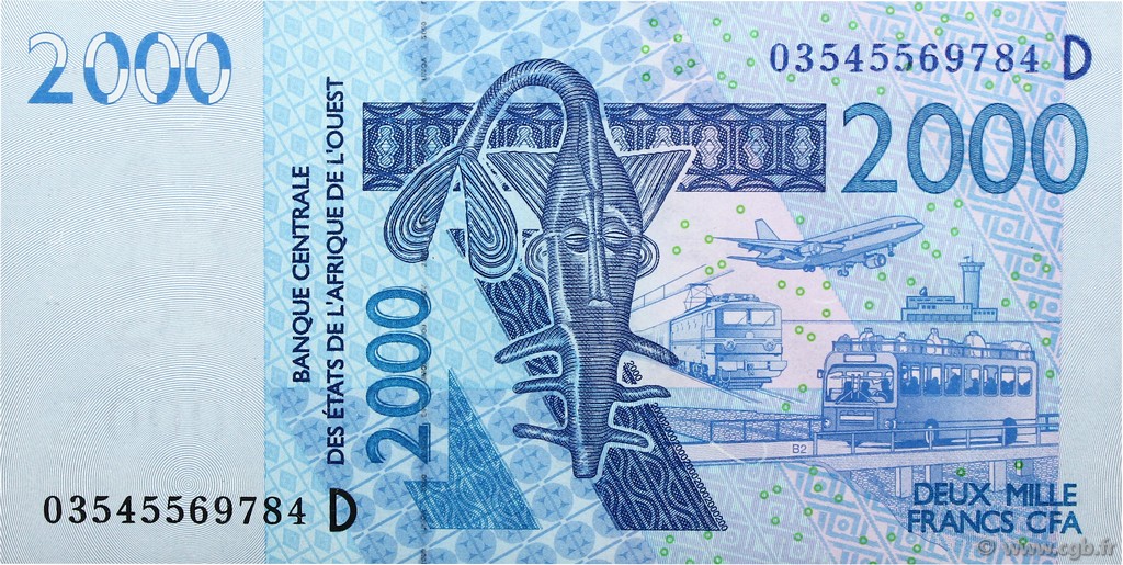 2000 Francs WEST AFRIKANISCHE STAATEN  2003 P.416Da ST