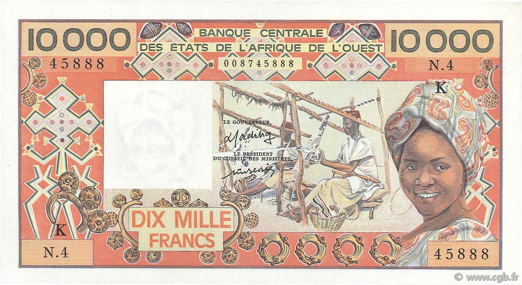 10000 Francs ÉTATS DE L AFRIQUE DE L OUEST  1977 P.709Ka NEUF
