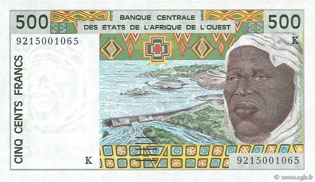 500 Francs WEST AFRICAN STATES  1992 P.710Kb UNC