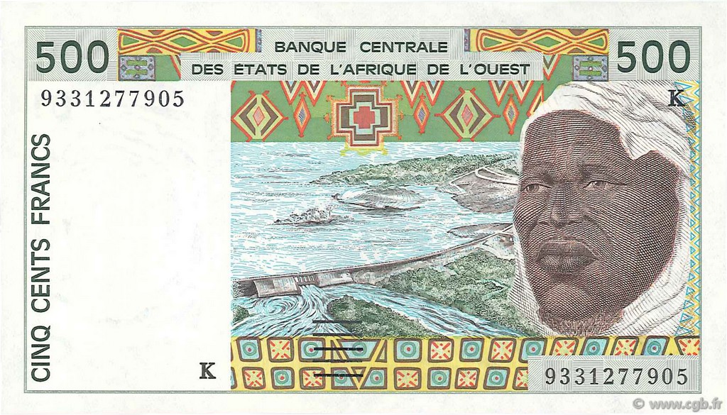 500 Francs ÉTATS DE L AFRIQUE DE L OUEST  1993 P.710Kc pr.NEUF